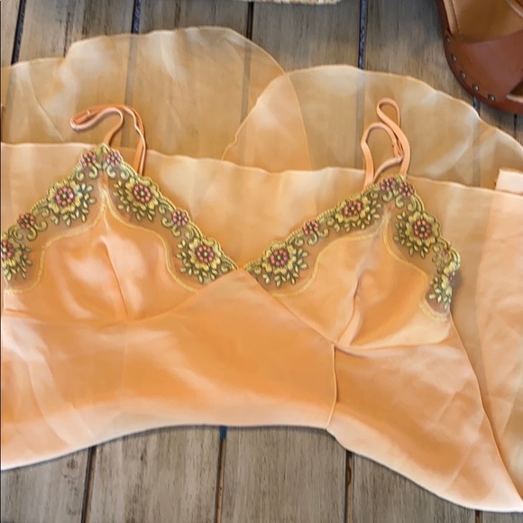 Vintage yellow slip dress by Duloren - Picture 7 of 11